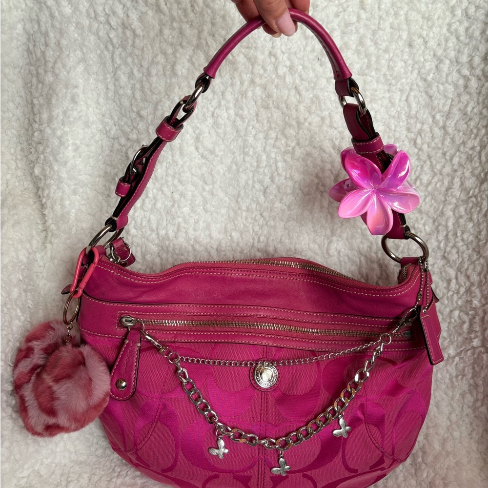 Coach Vintage Laura in Hot Pink Signature Bag